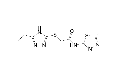 2-[(5-ethyl-4H-1,2,4-triazol-3-yl)sulfanyl]-N-(5-methyl-1,3,4-thiadiazol-2-yl)acetamide