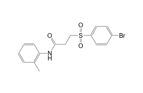 propanamide, 3-[(4-bromophenyl)sulfonyl]-N-(2-methylphenyl)-