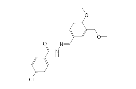 4-chloro-N'-{(E)-[4-methoxy-3-(methoxymethyl)phenyl]methylidene}benzohydrazide