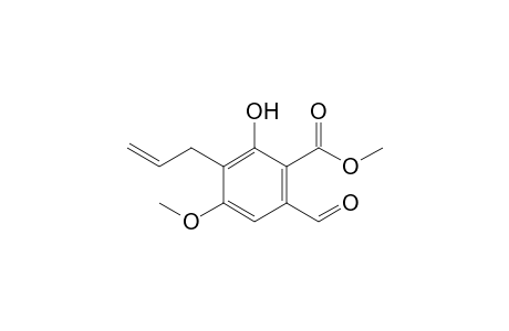 3-Allyl-6-formyl-2-hydroxy-4-methoxy-benzoic acid methyl ester
