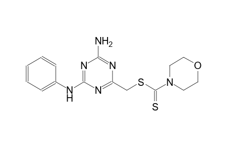 (4-amino-6-anilino-1,3,5-triazin-2-yl)methyl 4-morpholinecarbodithioate
