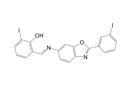 2-iodo-6-({[2-(3-iodophenyl)-1,3-benzoxazol-6-yl]imino}methyl)phenol