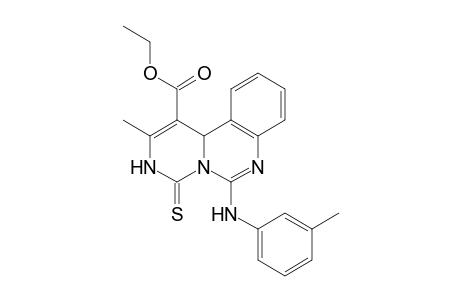 1-Ethoxycarbonyl-6-(3-methylphenylamino)-2-methyl-3,11b-dihydro-4H-pyrimido[1,6-c]quinazoline-4-thione