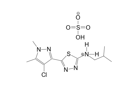 5-(4-chloro-1,5-dimethyl-1H-pyrazol-3-yl)-N-isobutyl-1,3,4-thiadiazol-2-aminium hydrogen sulfate
