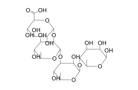 ALPHA-D-GLUCOPYRANOSYLURON-1-YL-(1->2)-ALPHA-L-RHAMNOPYRANOSYL-(1->3)-BETA-L-RHAMNOPYRANOSYL-(1->4)-BETA-L-RHAMNOPYRANOSE
