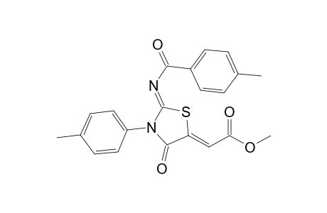 (Z)-Methyl-2-[(Z)-2-(4-methylbenzoylimino)-3-(4-methylphenyl)-4-oxo-1,3-thiazolidin-5-ylidene]-acetate