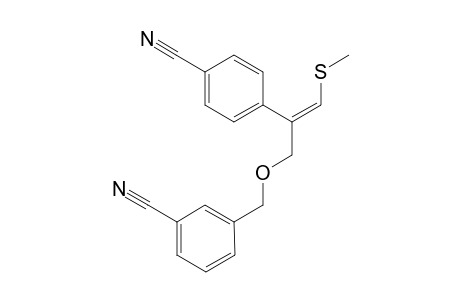 Methyl (E)-2-[[(3-cyanobenzoyl)methyl]-2-(4-cyanophenyl)]vinyl sulfide