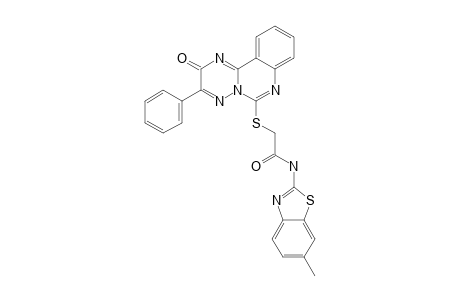 N-(6-METHYL-1,3-BENZOTHIAZOL-2-YL)-2-[(2-OXO-3-PHENYL-2H-[1,2,4]-TRIAZINO-[2,3-C]-QUINAZOLIN-6-YL)-THIO]-ACETAMIDE
