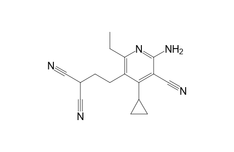 2-Amino-5-(3',3'-dicyanopropyl)-3-cyano-4-cyclopropyl-6-ethylpyridine
