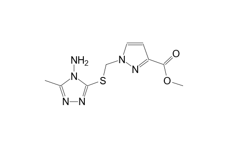 1H-pyrazole-3-carboxylic acid, 1-[[(4-amino-5-methyl-4H-1,2,4-triazol-3-yl)thio]methyl]-, methyl ester