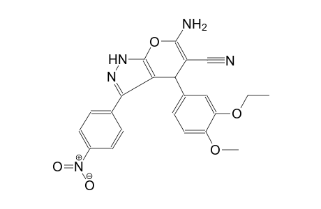 6-amino-4-(3-ethoxy-4-methoxyphenyl)-3-(4-nitrophenyl)-1,4-dihydropyrano[2,3-c]pyrazole-5-carbonitrile