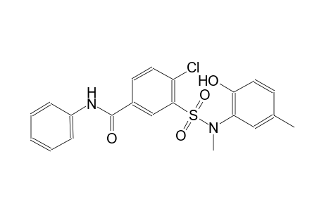 benzamide, 4-chloro-3-[[(2-hydroxy-5-methylphenyl)methylamino]sulfonyl]-N-phenyl-