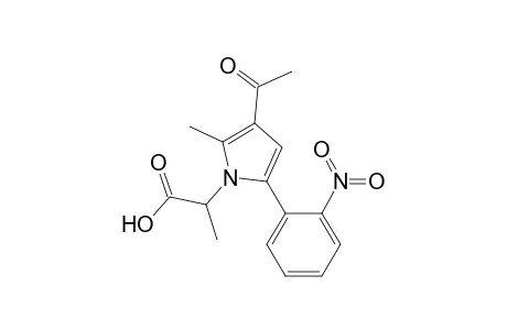 2-[3-acetyl-2-methyl-5-(2-nitrophenyl)-1-pyrrolyl]propanoic acid