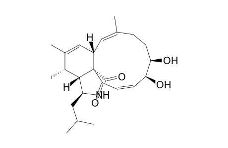1H-cycloundec(d)isoindole-1,15(2H)-dione, 3,3a,4,6a,9,10,11,12-octahydro-11,12-dihydroxy-4,5,8-trimethyl-3-(2-methylpropyl)-, (3S,3aR,4S,6aS,7E,11R,12S,13E,15aS)-