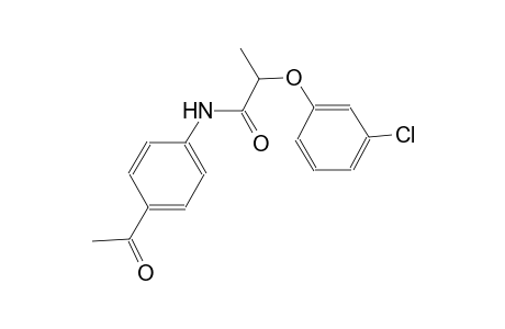 N-(4-acetylphenyl)-2-(3-chlorophenoxy)propanamide