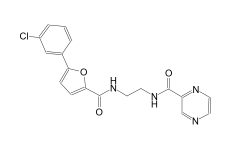 N-(2-{[5-(3-chlorophenyl)-2-furoyl]amino}ethyl)-2-pyrazinecarboxamide