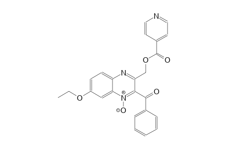 (3-benzoyl-6-ethoxy-4-oxido-2-quinoxalinyl)methyl isonicotinate