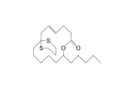 3-Oxo-14-pentyl-trans-oxa-cyclotetradec-5-ene-8-spiro-2'-(1,3-dithiane)
