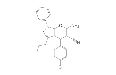 6-amino-4-(4-chlorophenyl)-1-phenyl-3-propyl-1,4-dihydropyrano[2,3-c]pyrazole-5-carbonitrile