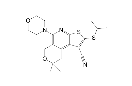 6H-pyrano[4,3-d]thieno[2,3-b]pyridine-1-carbonitrile, 8,9-dihydro-8,8-dimethyl-2-[(1-methylethyl)thio]-5-(4-morpholinyl)-