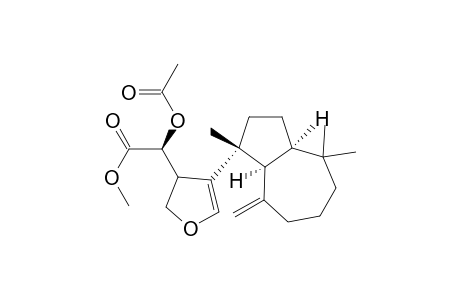 3-Furanacetic acid, .alpha.-(acetyloxy)-4-(decahydro-1,4,4-trimethyl-8-methylene-1-azulenyl)-2,3-dihydro-, methyl ester, [1.alpha.[R*(S*)],3a.alpha.,8a.alpha.]-(+)-