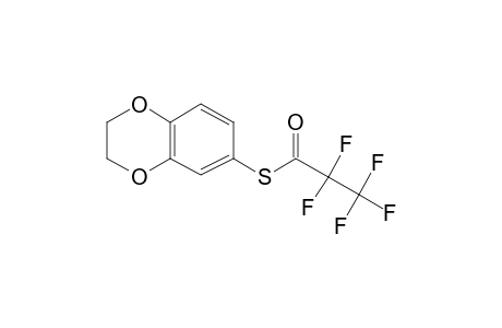 2,3-Dihydro-1,4-benzodioxin-6-thiol, S-pentafluoropropionyl-