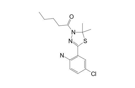3-BUTYLCARBONYL-5-(2-AMINO-5-CHLOROPHENYL)-2,2-DIMETHYL-2,3-DIHYDRO-1,3,4-THIADIAZOLE