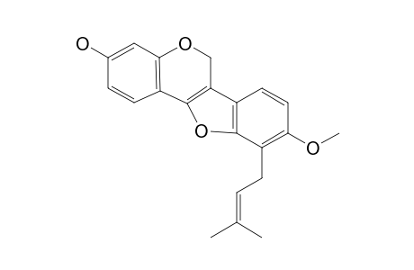 3-HYDROXY-9-METHOXY-10-(3,3-DIMETHYLALLYL)PTEROCARPENE