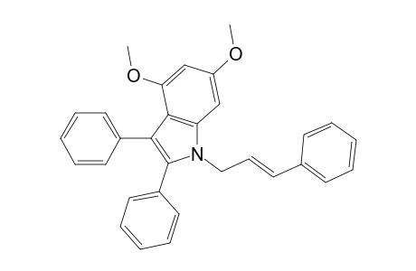 4,6-dimethoxy-2,3-diphenyl-1-(3'-phenylprop-2'-enyl)indole