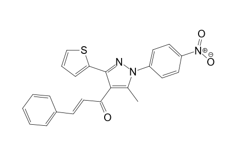 (E)-1-[5-Methyl-1-(4-nitrophenyl)-3-(thiophen-2-yl)-1H-pyrazol-4-yl]-3-phenylprop-2-en-1-one