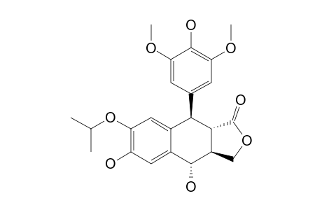 1-(4-HYDROXY-3,5-DIMETHOXYPHENYL)-4-BETA,6-DIHYDROXY-3-HYDROXYMETHYL-7-ISOPROPYLOXY-1,2,3,4-TETRAHYDRO-2-NAPHTHOIC-ACID-GAMMA-LACTONE