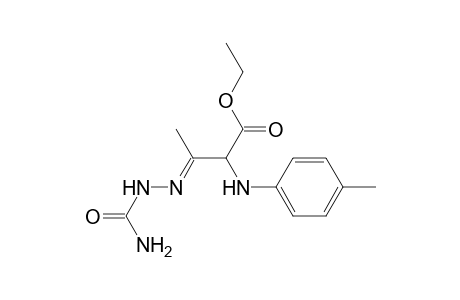 Ethyl 3-[(aminocarbonyl)hydrazono]-2-[(4-methylphenyl)amino]butanoate