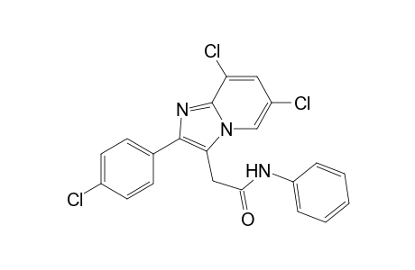 N-Phenyl-[2'-(p-chlorophenyl)-6',8'-dichloroimidazo[1,2-a]pyridin-3'-yl]acetamide