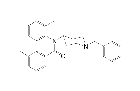 3-Methyl-N-(2-methylphenyl)-N-(1-phenylmethylpiperidin-4-yl)-benzamide