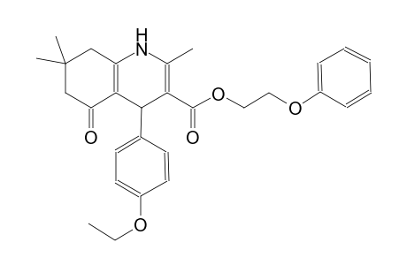 2-phenoxyethyl 4-(4-ethoxyphenyl)-2,7,7-trimethyl-5-oxo-1,4,5,6,7,8-hexahydro-3-quinolinecarboxylate