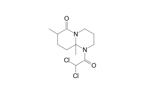 6H-Pyrido[1,2-a]pyrimidin-6-one, 1-(dichloroacetyl)octahydro-7,9a-dimethyl-