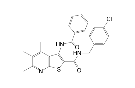 Thieno[2,3-b]pyridine-2-carboxamide, 3-(benzoylamino)-N-[(4-chlorophenyl)methyl]-4,5,6-trimethyl-