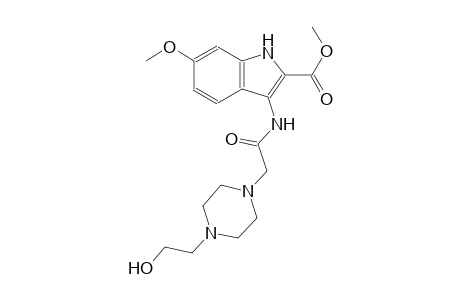 methyl 3-({[4-(2-hydroxyethyl)-1-piperazinyl]acetyl}amino)-6-methoxy-1H-indole-2-carboxylate