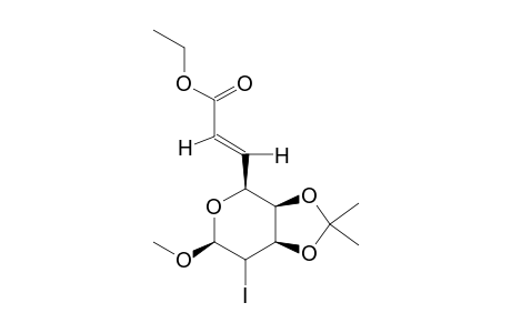 (E)-ETHYL-(METHYL-2,6,7-TRIDEOXY-2-IODO-3,4-ISOPROPYLIDENE-BETA-D-GALACTO-OCT-6-ENO-1,5-PYRANOSID)-URONATE