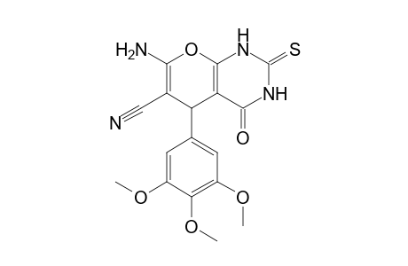7-Amino-4-oxo-2-thioxo-5-(3,4,5-trimethoxyphenyl)-2,3,4,5-tetrahydro-1H-pyrano[2,3-d]pyrimidine-6-carbonitrile