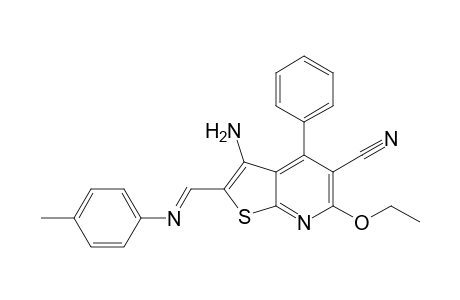 3-Amino-5-cyano-6-ethoxy-4-phenyl-2-[(N-tolylimino)methyl]thieno[2,3-b]pyridine
