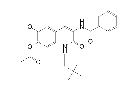 benzamide, N-[(E)-2-[4-(acetyloxy)-3-methoxyphenyl]-1-[[(1,1,3,3-tetramethylbutyl)amino]carbonyl]ethenyl]-