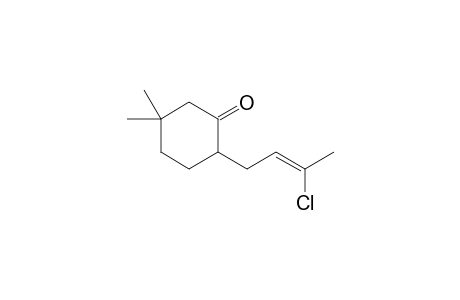 6-(3'-Chlorobut-2'-enyl)-3,3-dimethylcyclohexan-1-one