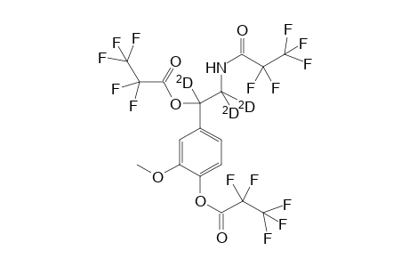 Pentafluoropropionyl-.alpha.-d[2]-.beta.-d[1]-normetanephrine