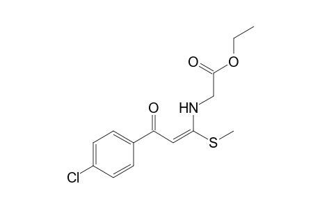 2-[[(E)-3-(4-chlorophenyl)-1-(methylthio)-3-oxoprop-1-enyl]amino]acetic acid ethyl ester