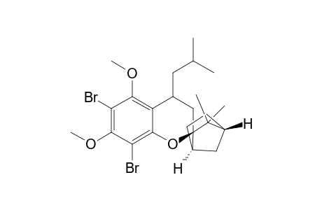 Spiro[2H-1-benzopyran-2,2'-bicyclo[2.2.1]heptane], 6,8-dibromo-3,4-dihydro-5,7-dimethoxy-3',3'-dimethyl-4-(2-methylpropyl)-, [1'R-[1'.alpha.,2'.beta.(R*),4'.alpha.]]-