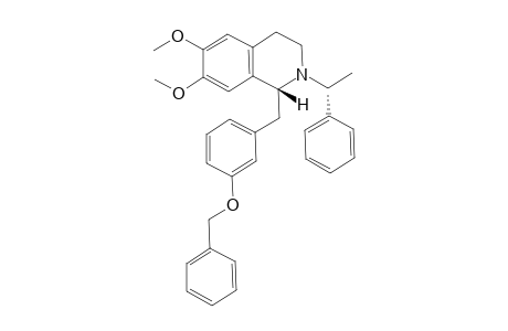 (R)-N-[(1(R)-Phenylethyl]-6,7-dimethoxy-1-(3-benzyloxybenzyl)-1,2,3,4-tetrahydroisoquinoline