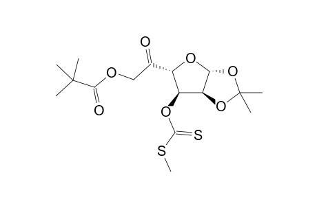 .alpha.-D-xylo-Hexofuranos-5-ulose, 1,2-O-(1-methylethylidene)-, 6-(2,2-dimethylpropanoate) 3-(S-methyl carbonodithioate)