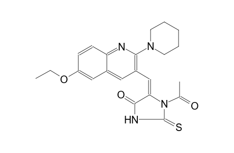 4-imidazolidinone, 1-acetyl-5-[[6-ethoxy-2-(1-piperidinyl)-3-quinolinyl]methylene]-2-thioxo-, (5E)-