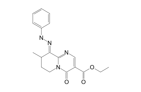E-ETHYL-9-PHENYLHYDRAZONO-8-METHYL-4-OXO-6,7,8,9-TETRAHYDRO-4H-PYRIDO-[1,2-A]-PYRIMIDINE-3-CARBOXYLATE